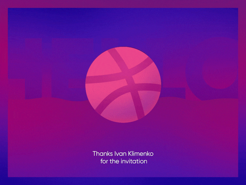 Hello Dribbblers aftereffects animation design gradients simple vector