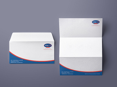Envelope & Letterhead for Intervid Security branding company designing envelopes graphics letterheads stationery