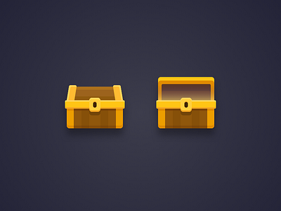 Chest box chest icons illustration