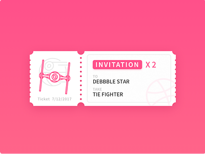 Welcome to the dribbble side! invitations starwars tiefighter