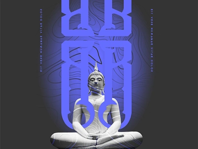 poster cover art art direction buddha buddhism buddhist graphic design graphics grey post poster poster art poster design print print design purple typogaphy typographic typography typography art typography design