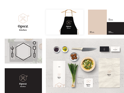 opuz kitchen brand design branding branding identity corporate identity design logo logo design print design