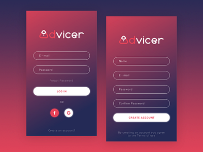 advicer login degrade graphic graphic design mobile mobile app mobile app design mobile design mobile ui movie app movies ui ui ux ui design uidesign uiux ux ux ui ux design uxdesign uxui