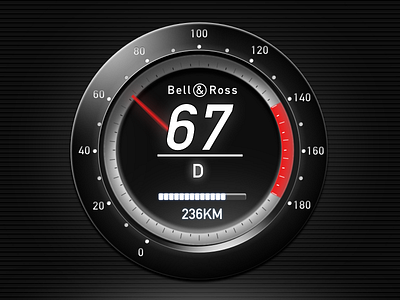 instrument cluster car electric meter skeuomorph speed ui