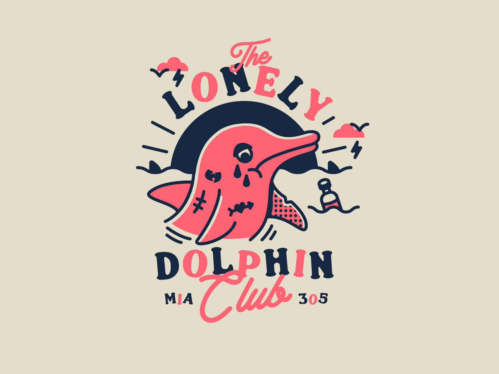 The Lonely Dolphin Club by Noah Levy on Dribbble