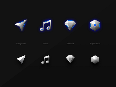 Tab icon for vehicle theme icon metal sense