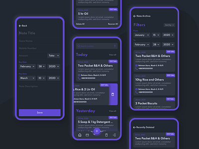 Simply Note App For Customer accounts adobe xd app concept app design ios app note app notebook notepad notes ui user experience user inteface ux ux design