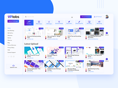 Uplabs Homepage Redesign Challenge