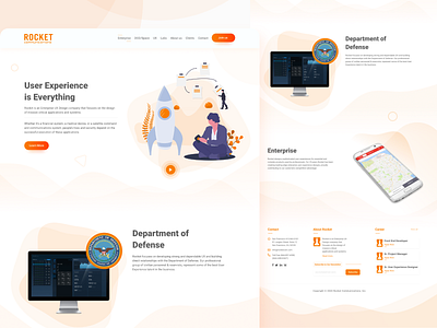 Rocket Communications Landing Page Redesign Concept adobe xd communications figma homepage design landing page redesign concept rocket template design ui ui design user experience user inteface ux ux design