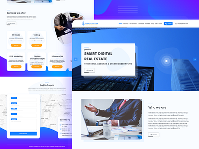 Smart Digital Real Estate Landing Page adobe xd figma landing page landing page design real estate realestate redesign redesign concept services template design ui ui design user experience user inteface ux design webdesign websites