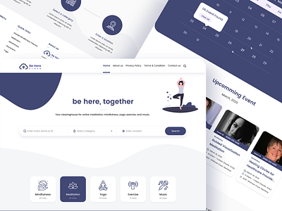 Be Here Cloud Homepage Redesign Concept event event app figma minimal template redesign redesign concept template design ui ui design user experience user inteface ux design web app web design website concept website design
