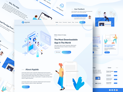 App Landing Page Conceptual Design adobe xd app app design app page conceptual design landing page landing page ui product design psd design psd template redesign concept template design ui ui design user experience user inteface ux ux design website design