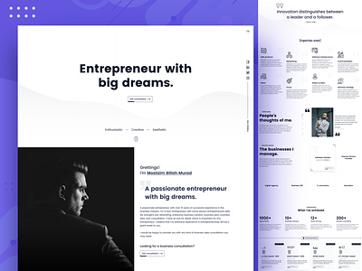 Entrepreneurs Businessman Website Template business businessman template entrepreneur template figma ui ui design ui ux user experience user inteface ux ux design web ui website design