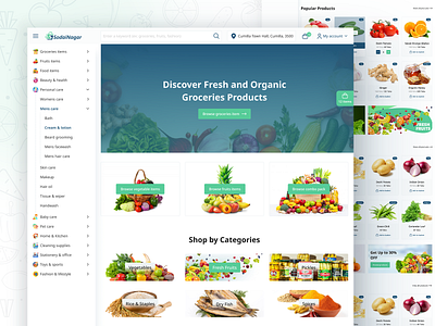 Food & Online Groceries Website design food food website ui groceries groceries website ui react website template design ui ui design user experience user inteface ux ux design website