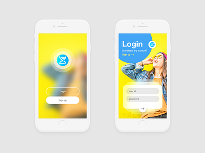 iOS Login Screen User Interface Design adobe xd app app design ios app login page login screen sign in sign up ui ui design user experience user inteface ux ux design