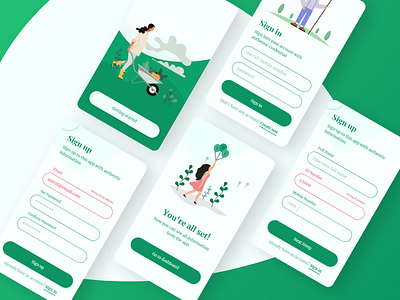 Agricultural Sign in & Sign up App Screen adobe xd agriculture app app concept app design clean clean ui ios app minimal sign in sign up ui ui design user experience user inteface ux ux design