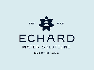 Logo lockups for Echard Water Solutions branding custom type icon identity design lockup logo logo system monoweight illustration typography water