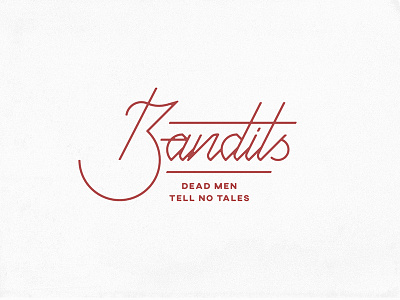 Bandits illustration lettering logo design logotype script type typography