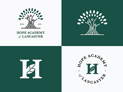 Hope Academy branding identity design illustration lettering logo design monoweight illustration typography