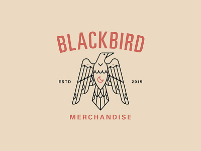 Black Bird Merchandise branding identity design illustration lettering logo design monoweight illustration typography