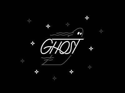 Ghost art direction custom type illustration lettering monoweight illustration typography