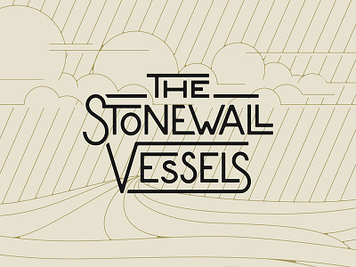 The Stonewall Vessels branding identity design illustration lettering logo design monoweight illustration typography