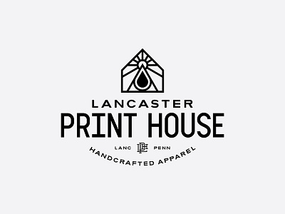 Lancaster Print House custom type lettering logo design monoweight illustration typography