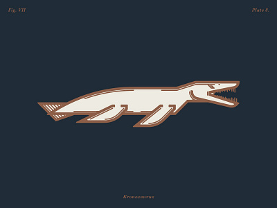 The Kronosaurus custom type lettering logo design monoweight illustration typography