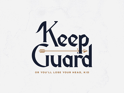 Keep Guard custom type lettering logo design monoweight illustration typography