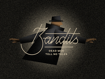 Bandits custom type dribbble lettering logo design monoweight illustration typography