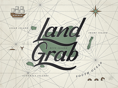 Land Grab custom type dribbble lettering logo design monoweight illustration typography