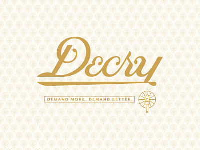 Decry custom type dribbble lettering logo design monoweight illustration typography