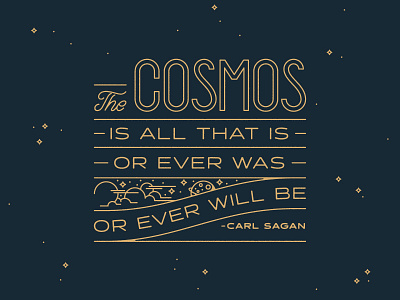 Cosmos custom type dribbble lettering logo design monoweight illustration typography