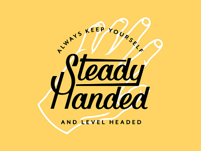 Steady - Handed custom type dribbble lettering logo design monoweight illustration typography
