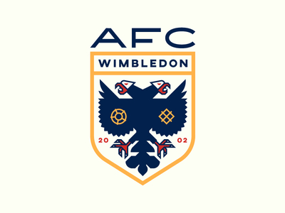 AFC Wimbledon custom type dribbble lettering logo design logo system monoweight illustration typography
