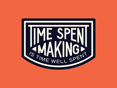 Time Well Spent custom type dribbble lettering logo design monoweight illustration typography