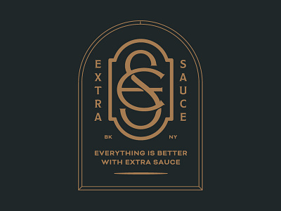 Extra Sauce - Monogram Lockup branding dribbble extra sauce lettering monogram typography