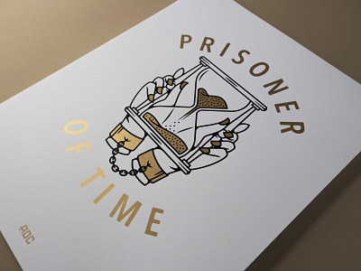 Prisoner of Time Print alejandro design co for sale gold ink illustration monoweight illustration poster posterdesign print print design prisoner of time screenprint