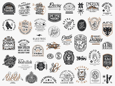 2018 Year in Review 2018 badge design custom type dribbble illustration lettering logo design monoweight illustration review typography