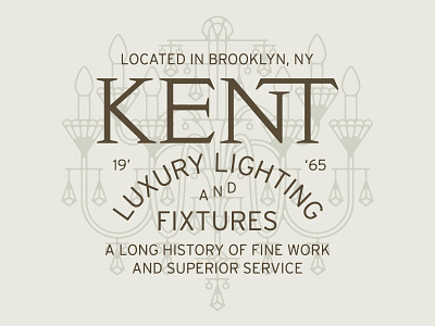 Kent Luxury Lighting and Fixtures branding custom type identity design illustration lettering logo logo design logo system monoweight illustration typography