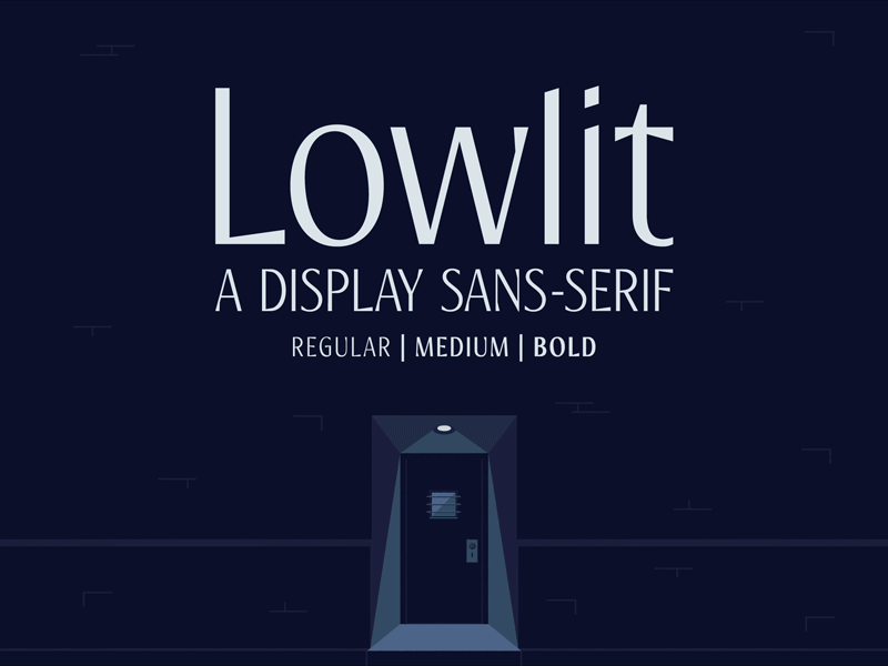 Lowlit - A Display Sans-Serif