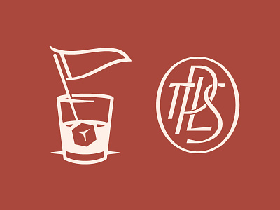 People's Last Stand - R1 D1 cocktail custom type glass illustration logo design logo system monogram monoweight illustration tpls