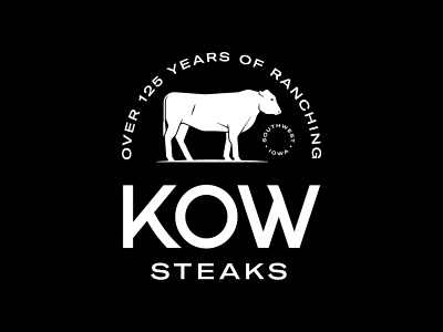 Kow Steaks art direction badge design lettering logo design monoweight illustration typography