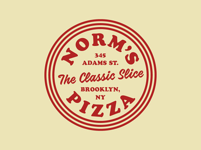Norm's Pizza - Circle Badge badge badgedesign badgelockup crowncreative identity design logolockup norms normspizza typography