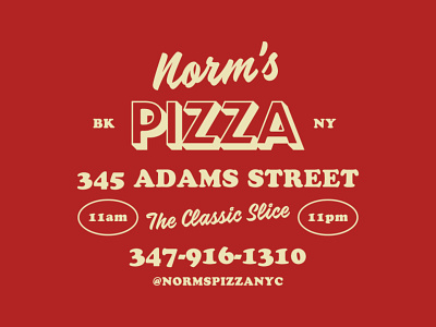 Norm's Pizza - Type Lockup