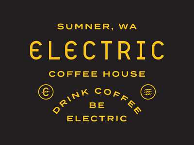 Electric Coffee House | Type Lockup branding custom type design electric coffee house identity design lettering logo design typelockup typography