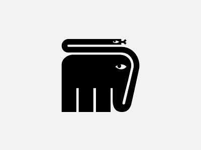 ELEPHANT ICON design dribble draft elephant elephant icon elephant logo geometry icon logo modern modernism snake symbol