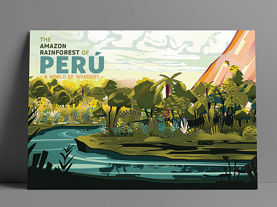 The Peruvian Amazon art direction book color graphic design illustration poster print typography web