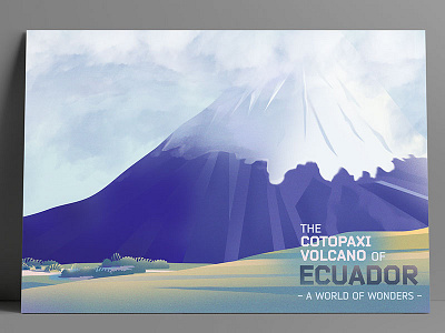 Cotopaxi Volcano of Ecuador art direction artwork digital illustration landscapes print signage typography wayfinding web