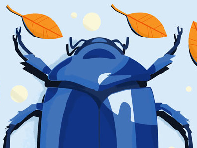 Blue Beetle art direction beetle blue colors graphic design illustration sketch